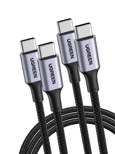 UGREEN 100W USB C naar USB C kabel 2pcs PD3.0 PPS USB-C oplaadkabel 5A/20V compatibel met iPhone 15 Pro