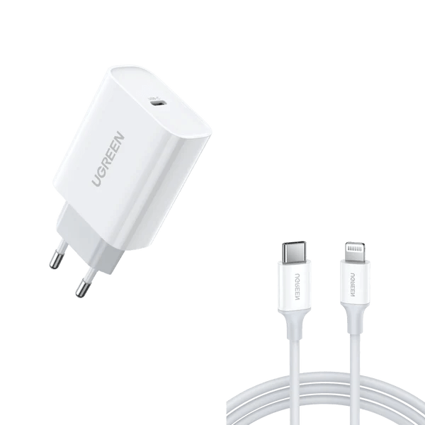 UGREEN 20W USB C oplader Lightning USB C Kabel PD 3.0