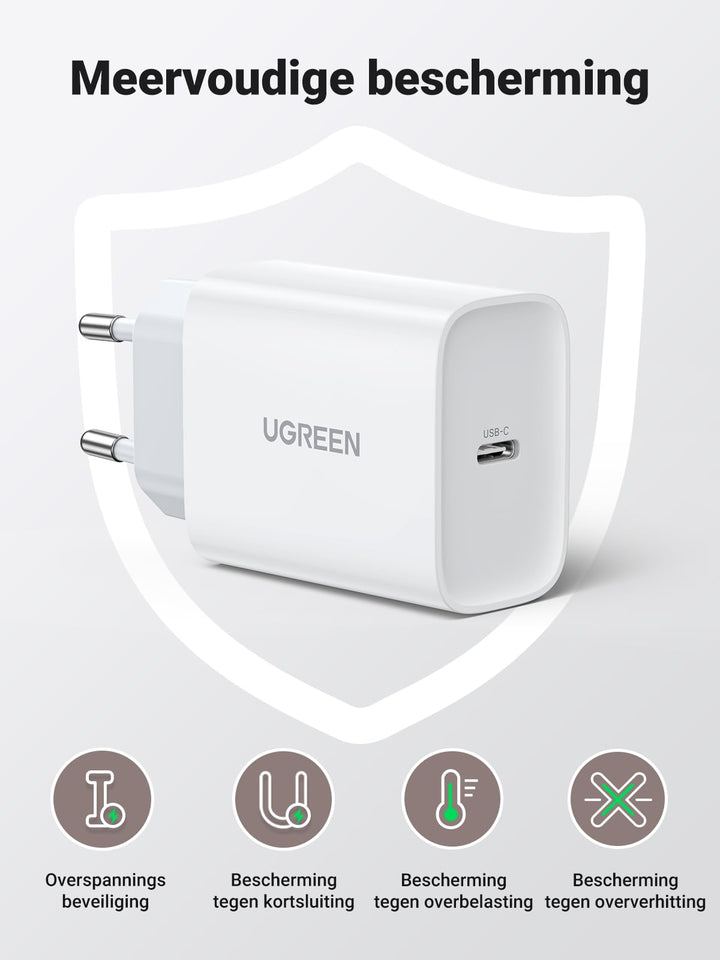 UGREEN 30W USB C-oplader USB C-lichtnetadapter PPS-snellader