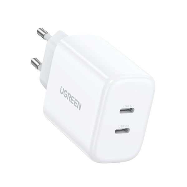 UGREEN 40W USB C Charger 2 Poort USB C Oplader Compatibel met iPhone 13, 13 Pro, 13 Mini, 13 Pro Max, 12, 12 Pro, 11 Pro, 11, iPad Pro, Galaxy S22, S21, Note10, AirPods enz.