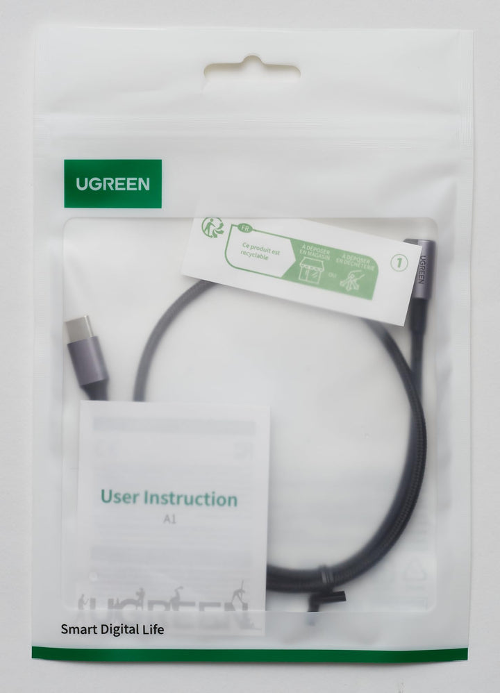 UGREEN 60W USB C Kabel naar USB C Hoek PD 3.0 PPS USB C Oplaadkabel 90 Graden