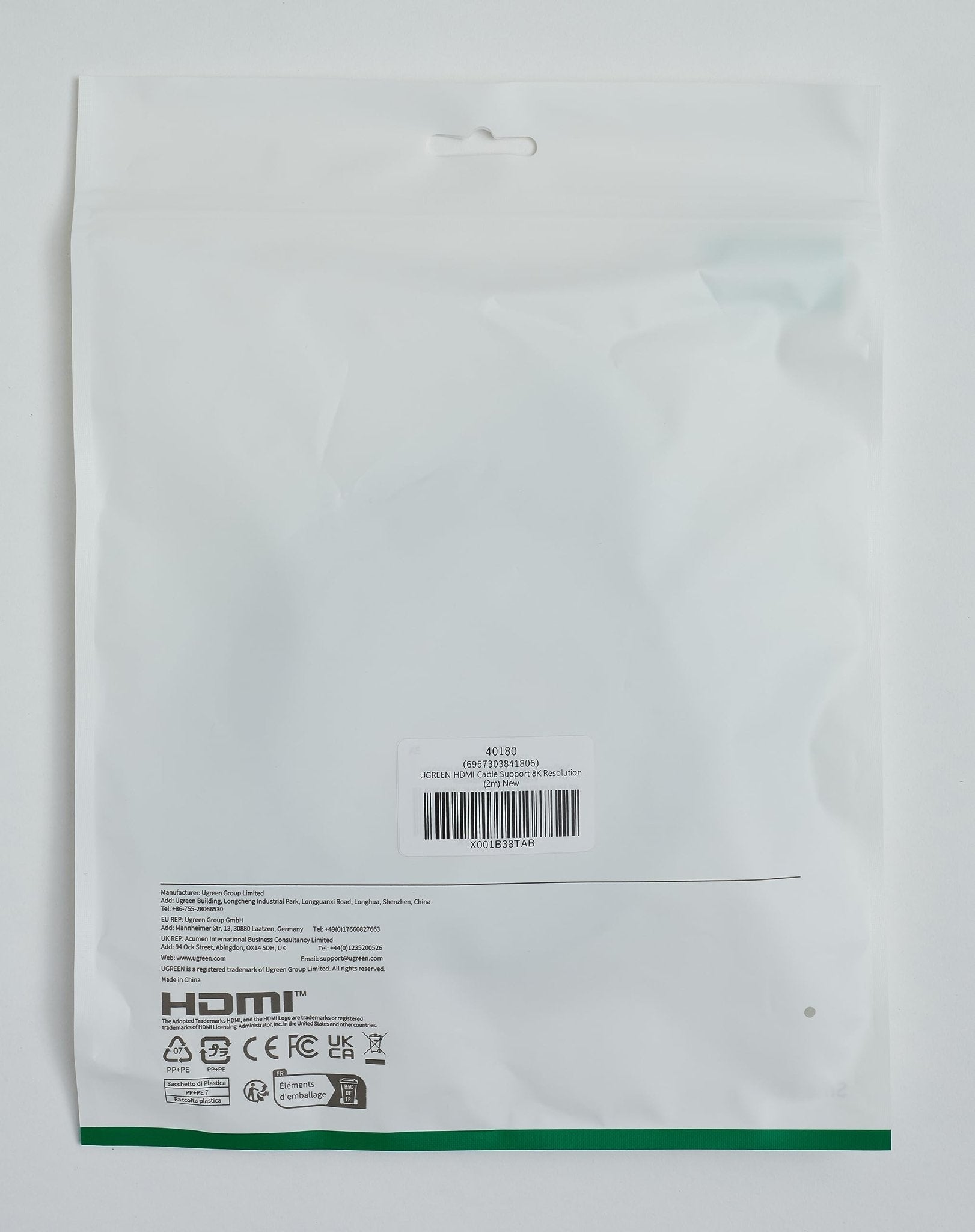 UGREEN 8K HDMI Kabel 2.1 Nylon 8K 60Hz 4K 120Hz, Compatibel met PS5 enz(2M)