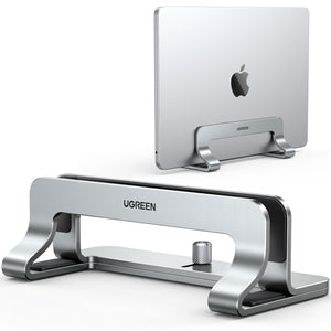 UGREEN Aluminium Verticale Laptop Standaard Verstelbare Bureau Laptop Stand Compatibel met MacBook Pro Air MateBook Chromebook Notebook iPad Pro Mini