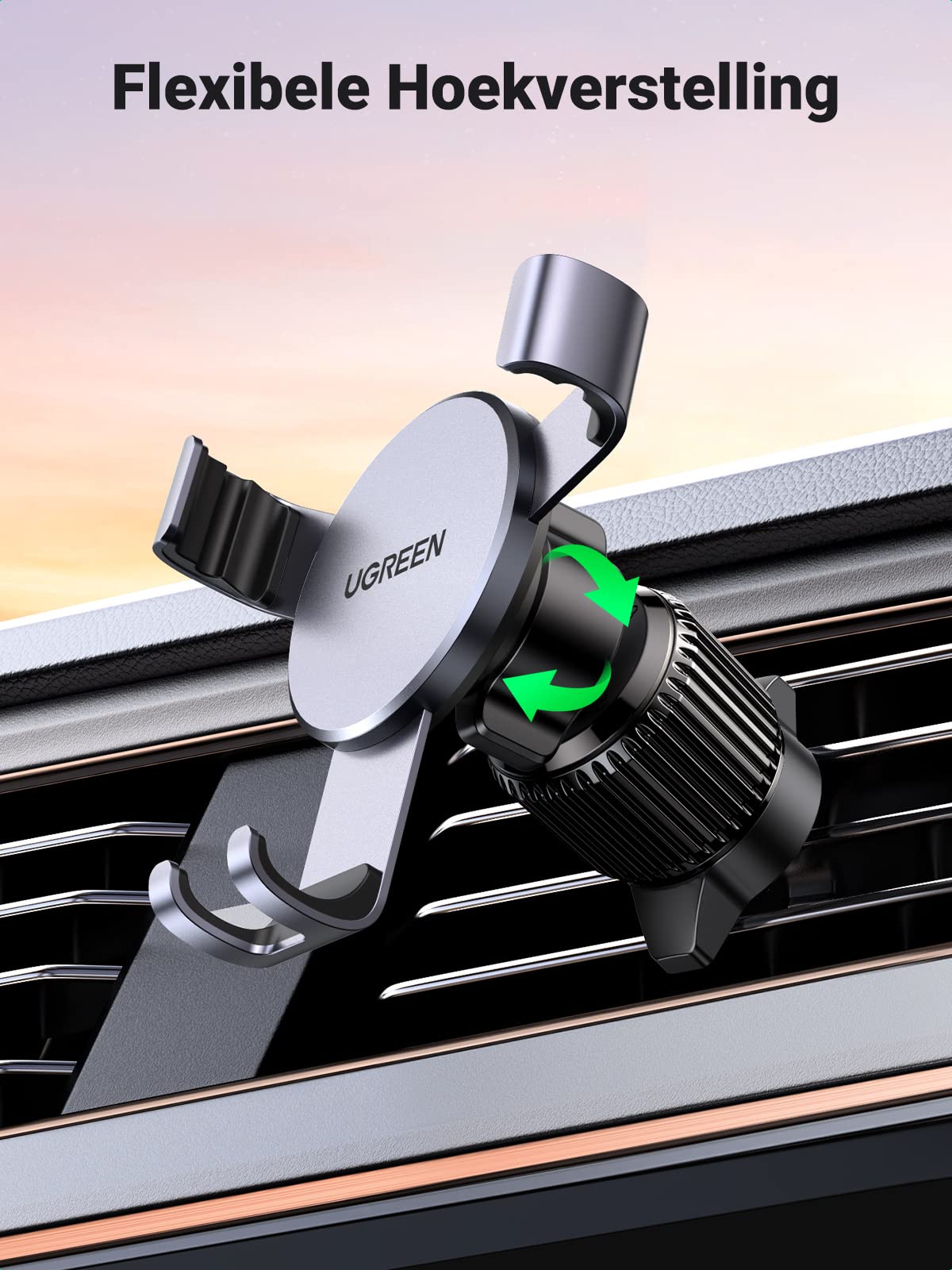 Telefoonhouder Auto Voor Opel Mokka X 2016-2021, Mobiel Houder Auto 360° Rotation Air Vent Car Phone Holder,Silver