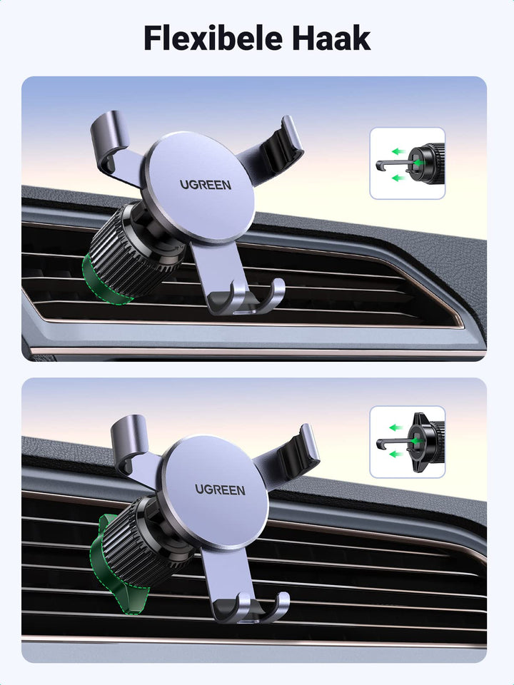 UGREEN Auto Telefoonhouder 2022 Verbeterde Ontluchter Staart Haak Car Phone Holder