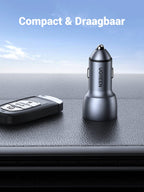 UGREEN 36W 2-Poorts Autolader met 1M USB A naar C Kabel