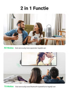 UGREEN Bluetooth 5.0 Zender 2-in-1 Ontvanger met 3,5mm Aansluiting en Ingebouwde Microfoon Bluetooth Adapter voor Auto Microfoon.