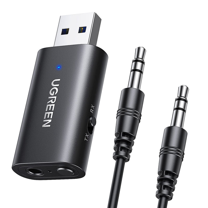 UGREEN Bluetooth 5.1 Adapter 2 in 1 Bluetooth Zender en Ontvanger met 3,5mm Audio Kabel