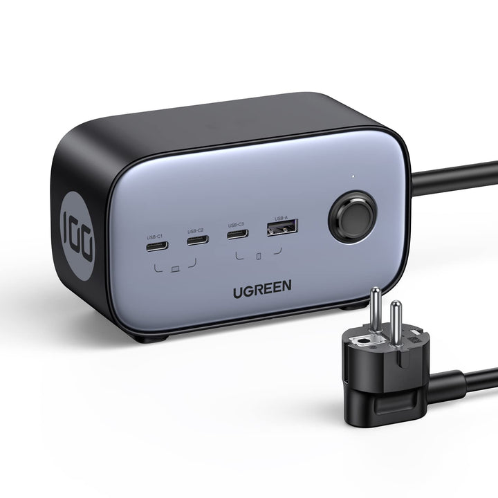 UGREEN DigiNest Pro 100 W USB C-stekkerdoos GaN-oplader 2-weg USB-aansluiting met schakelaar