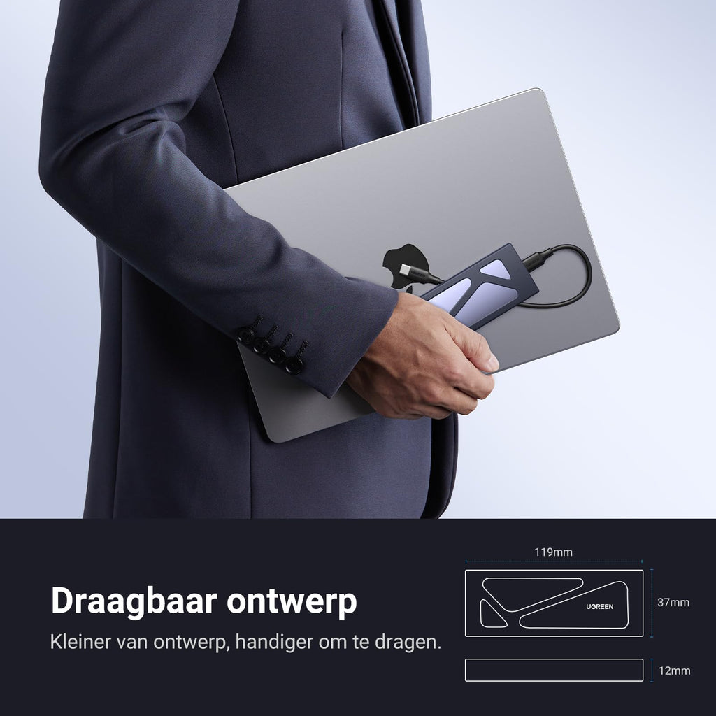 UGREEN M.2 Adapter NVMe SSD Harde Schijf Behuizing USB C 3.2 Gen 2 10Gbps UASP NVMe M.2 2230 2242 2260 2280