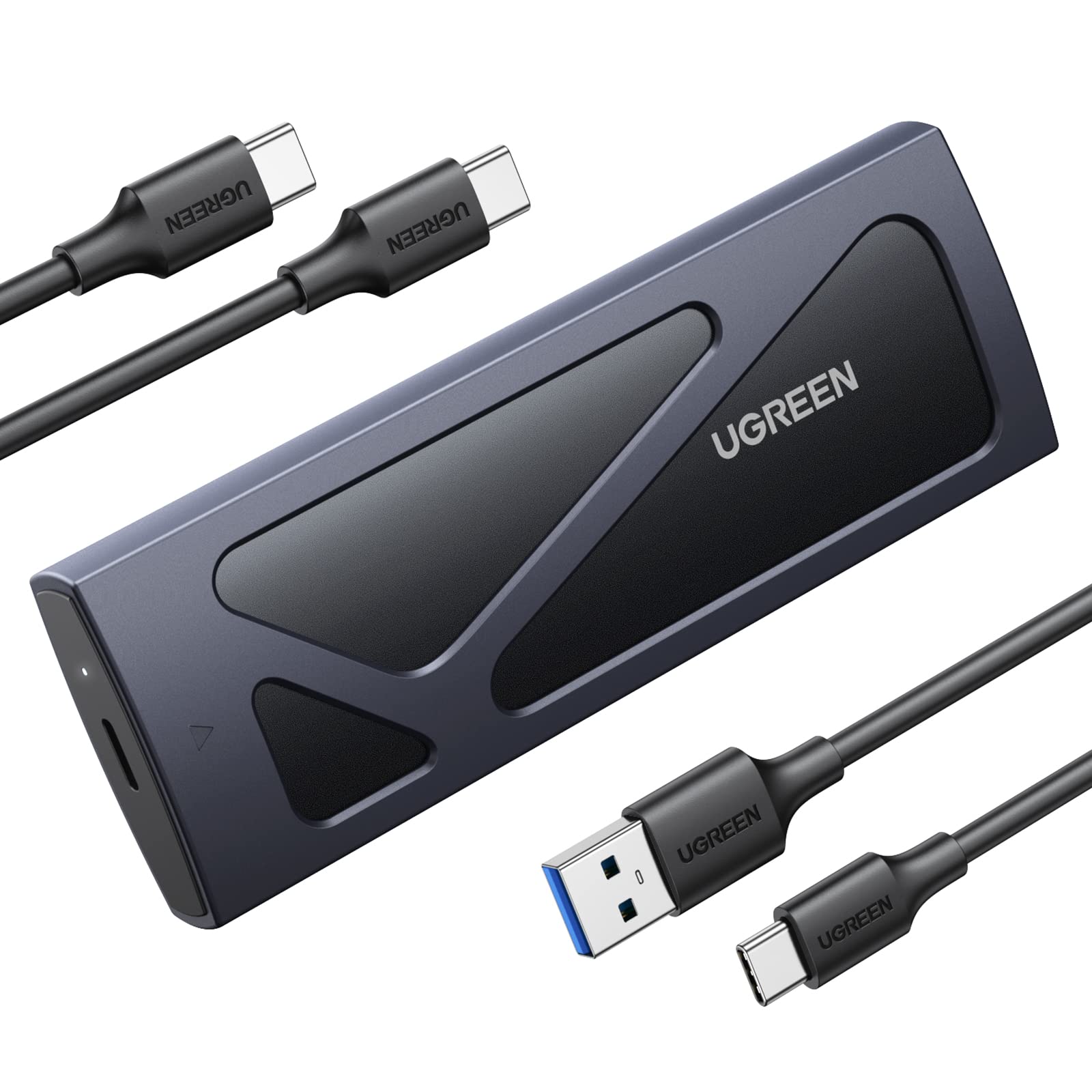 UGREEN USB 3.1 Gen 2 M.2 Enclosure Compatible with M.2 NVMe and M.2 NGFF Adapter Size 2230 2242 2260 2280 2TB Max 10Gbps UASP Compatible med Windows 10/8/7/XP linux Mac OS,etc
