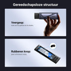 UGREEN M.2 Adapter NVMe SSD Harde Schijf Behuizing USB C 3.2 Gen 2 10Gbps UASP NVMe M.2 2230 2242 2260 2280