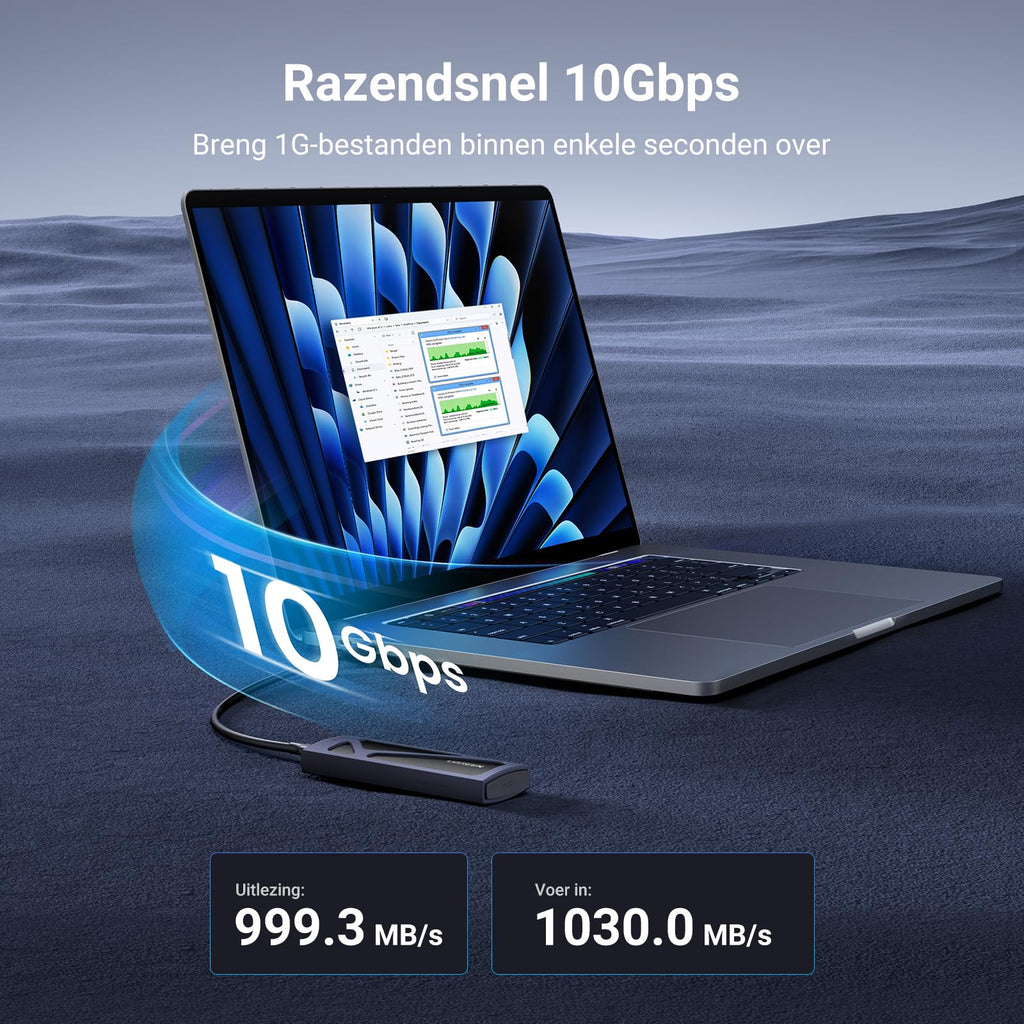 UGREEN M.2 Adapter NVMe SSD Harde Schijf Behuizing USB C 3.2 Gen 2 10Gbps UASP NVMe M.2 2230 2242 2260 2280 SSD NVME M2