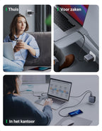 UGREEN Nexode GaN Oplader 100W USB-C Voeding met 4 Poorten
