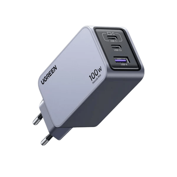 UGREEN Nexode Pro 100W Oplader GaN USB C 3-poorts snellader