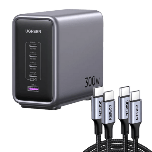 UGREEN Nexode USB C-oplader 300W USB C kabel 100W