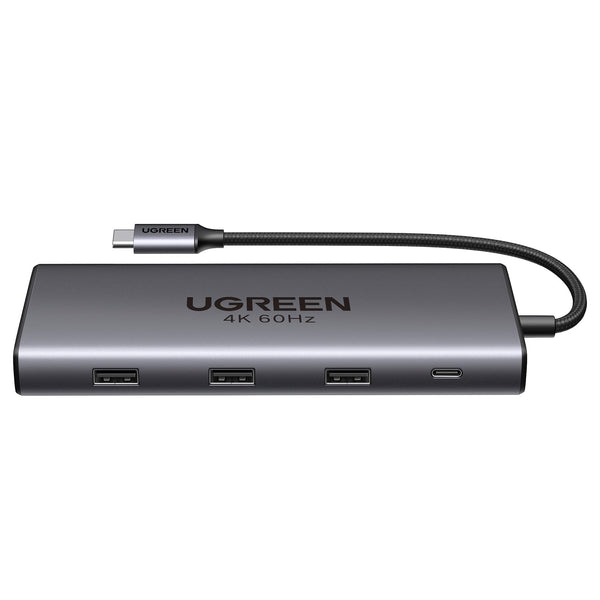 UGREEN Revodok Pro USB C Docking Station met 10Gbps USB C/A gegevens poort 3.2, 4K 60Hz HDMI, PD100W, Ethernet, SD/TF
