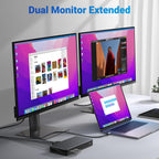 UGREEN Revodok USB C Docking Station met 2HDMI 2DP 9 in 1 USB C Dock voor Windows en MacOS, Dock met 4K@60Hz 10Gbps USB C en 2 USB A 3.2 Gen2 Poorten, Ethernet en 100W PD voor MacBook en Windows PC