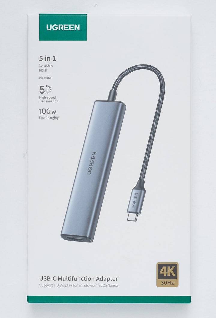 UGREEN Revodok USB C Hub met PD 100W, 4K HDMI, USB A 3.0 compatibel met iPhone 15/15Pro, MacBook Pro/Air, iPad Pro/Air, Surface Pro/Go, Galaxy Tab, Galaxy S23/S22, enz.