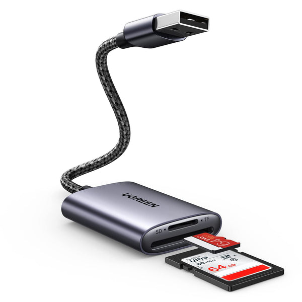 UGREEN SD USB 3.0 naar SD/TF Kaartlezer 2-in-1 Kaart Adapter Dubbele Sleuven.