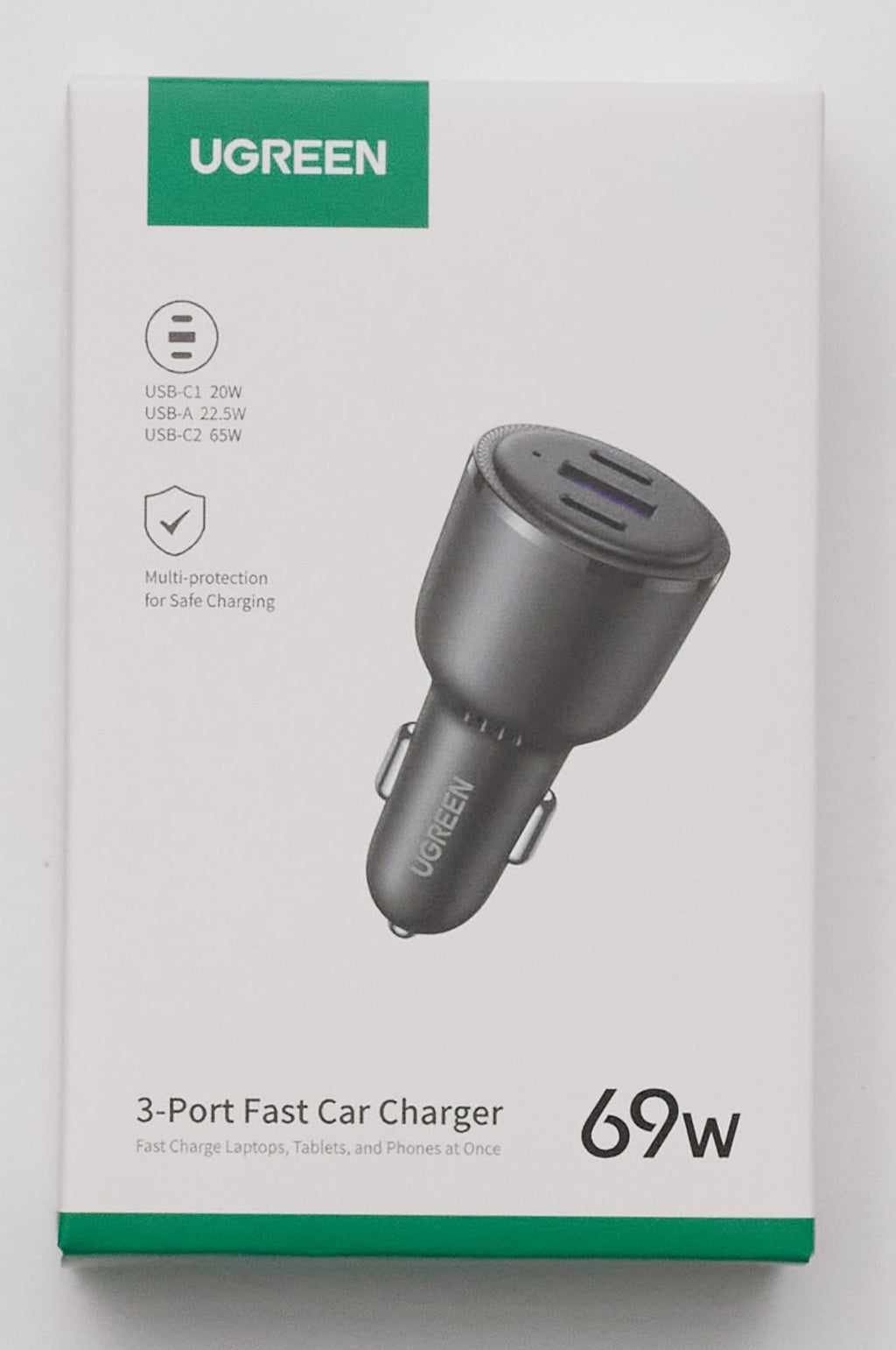 UGREEN Sigarettenaansteker USB C 69W Autolader Sigarettenaansteker PD Autolader