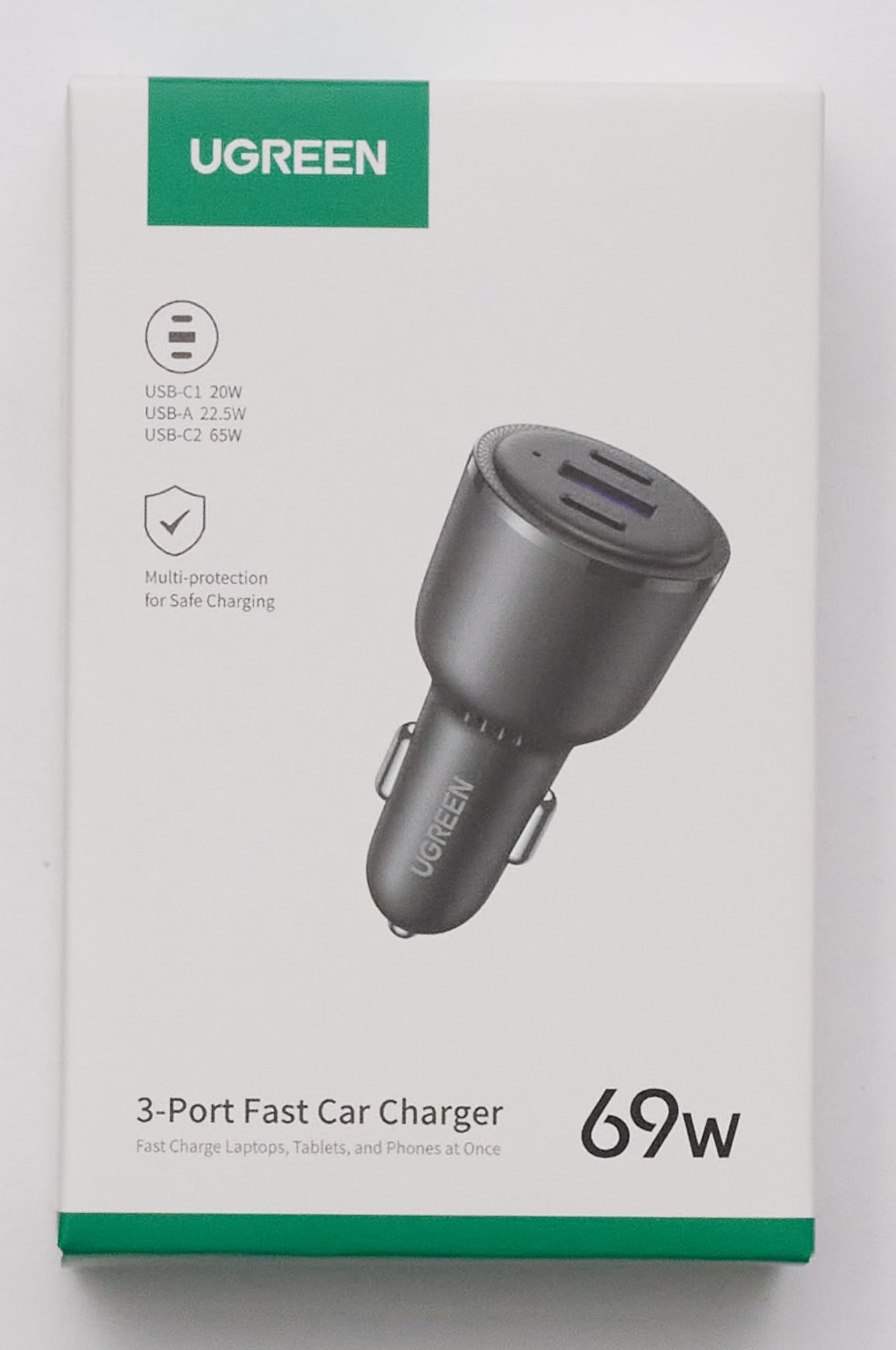UGREEN Sigarettenaansteker USB C 69W Autolader Sigarettenaansteker PD Autolader