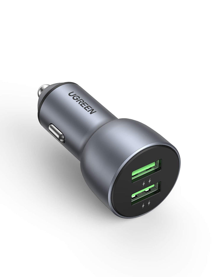 UGREEN Snelle Autolader QC 3.0 2 USB Poorten 36W Sigarettenaansteker Lader