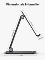UGREEN Tablet Houder Aluminium Tablet Stand Verstelbare Bureau Tablet Standaard