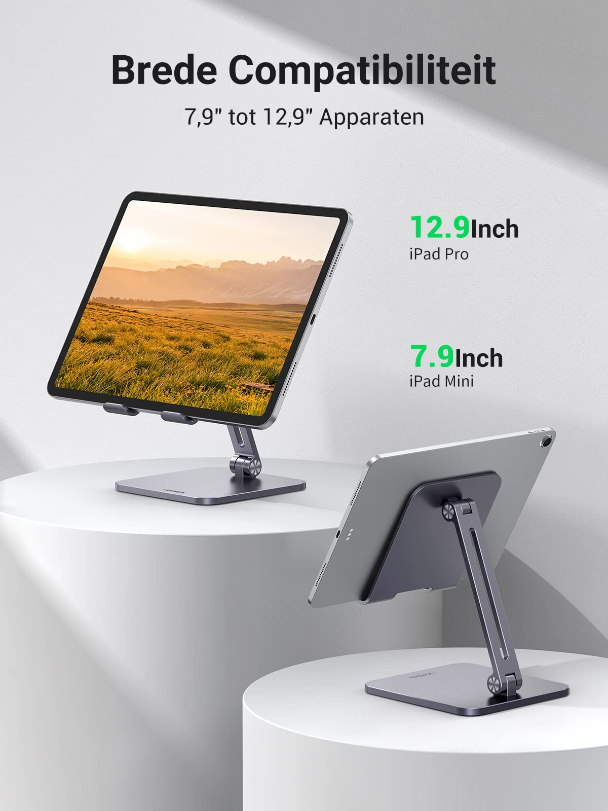 UGREEN Tablet Houder Aluminium Tablet Stand Verstelbare Bureau Tablet Standaard