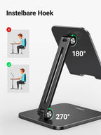 UGREEN Tablet Houder Aluminium Tablet Stand Verstelbare Bureau Tablet Standaard