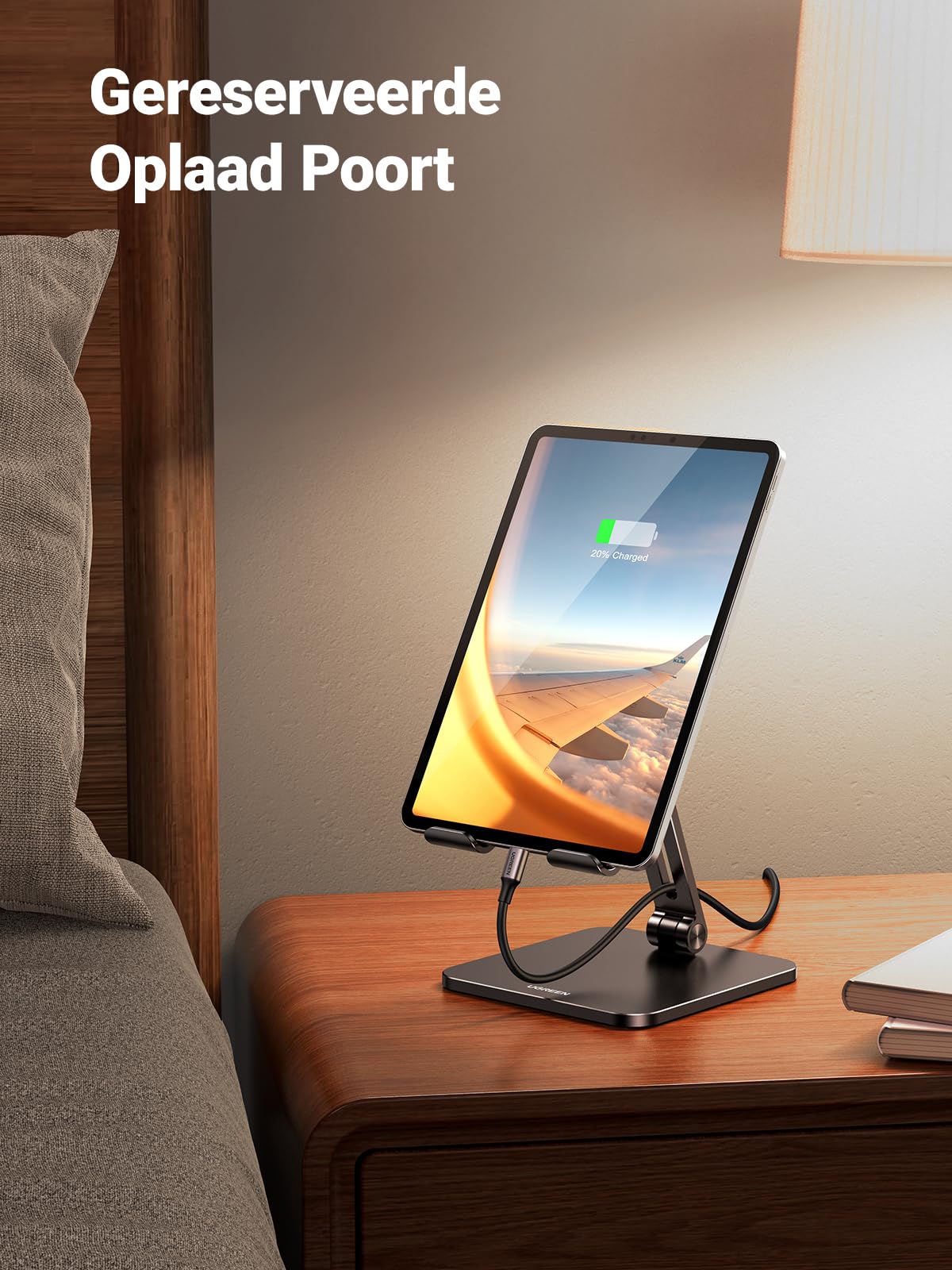 UGREEN Tablet Houder Aluminium Tablet Stand Verstelbare Bureau Tablet Standaard