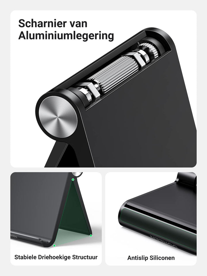 UGREEN Tablet Houder Verstelbare Hoek Tablet Stand Zwart