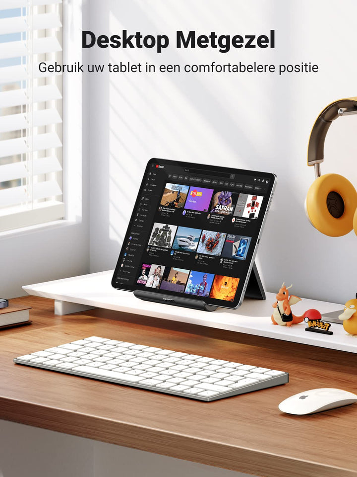 UGREEN Tablet Houder Verstelbare Hoek Tablet Stand Zwart