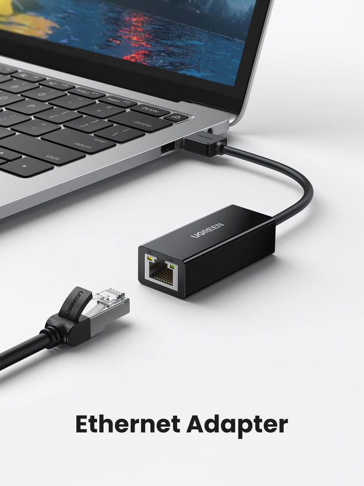 UGREEN USB 2.0 Ethernet Adapter USB 2.0 naar RJ45 Netwerkadapter 100Mbps LAN Adapter
