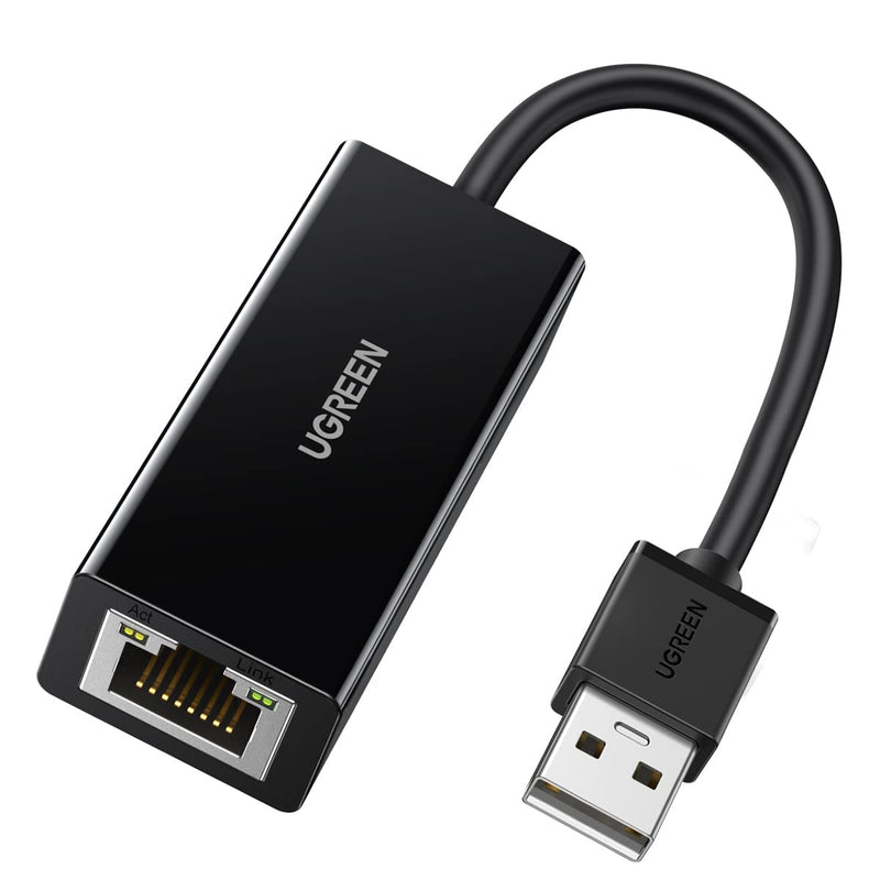 UGREEN USB 2.0 Ethernet Adapter USB 2.0 naar RJ45 Netwerkadapter 100Mbps LAN Adapter