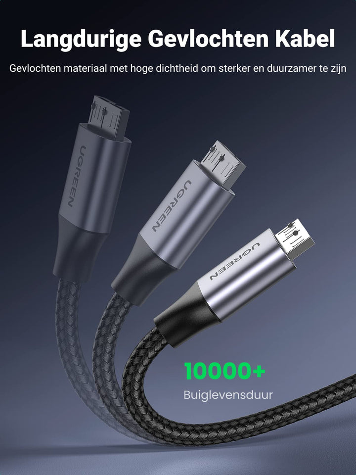 UGREEN USB 3.0 A naar Micro B Datakabel. (1M)