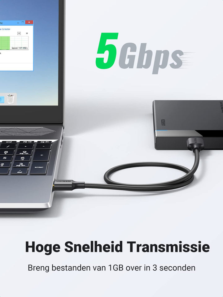 UGREEN USB 3.0 A naar Micro USB 3.0 Datakabel Harde Schijfkabel. (0.5M)