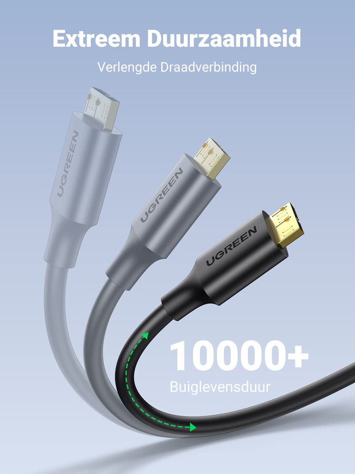 UGREEN USB 3.0 A naar Micro USB 3.0 Datakabel Harde Schijfkabel. (0.5M)