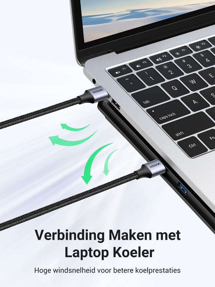 UGREEN USB 3.0 A naar USB 3.0 A 5Gbps Data Overdracht Kabel, Aluminium Omhulsel Gevlochten Data kabel. (0,5M)