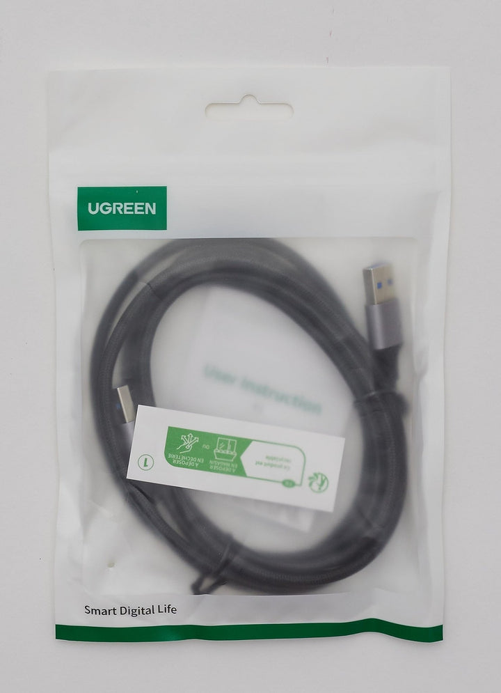 UGREEN USB 3.0 A naar USB 3.0 A 5Gbps Data Overdracht Kabel, Aluminium Omhulsel Gevlochten Data kabel. (2M)