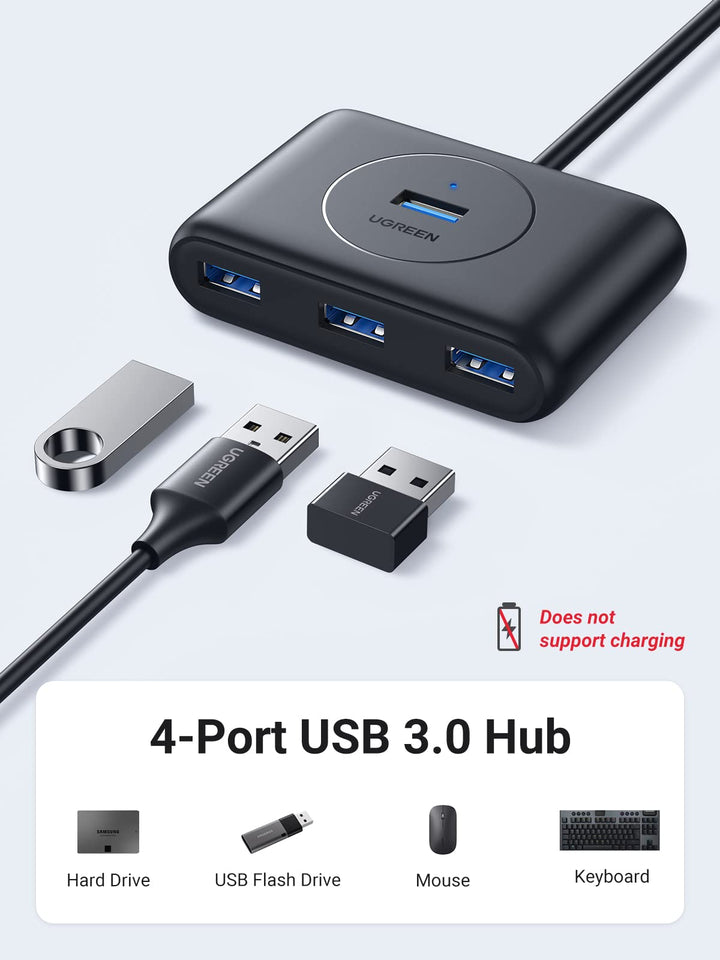 UGREEN USB 3.0 Hub 4 Poorten 5 Gbps USB Multiport Hub