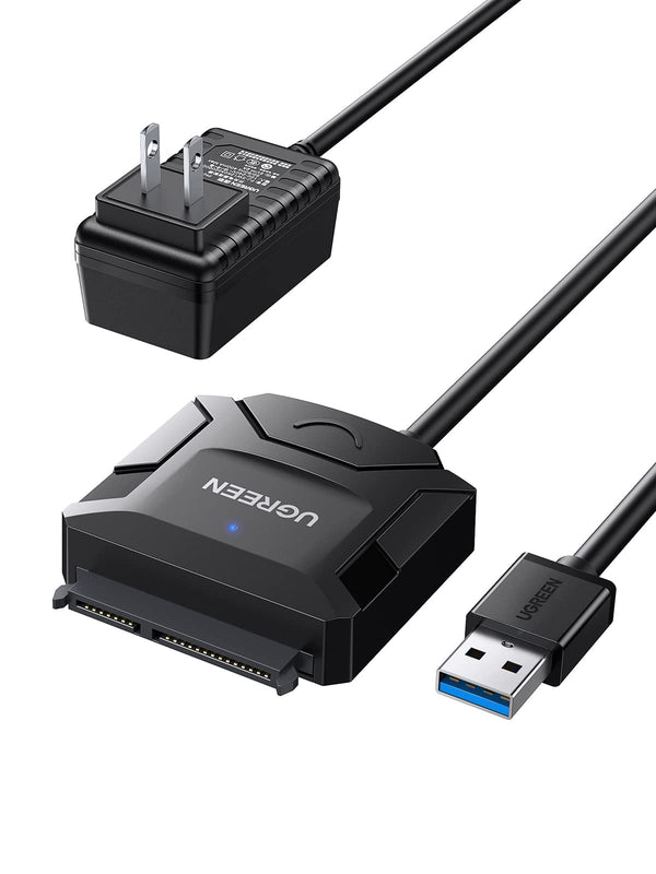 UGREEN USB 3.0 naar 2.5/3.5 Inch SATA Harde Schijf Adapter HDD SSD Ondersteuning UASP TRIM met Extra 12V 2A Voeding