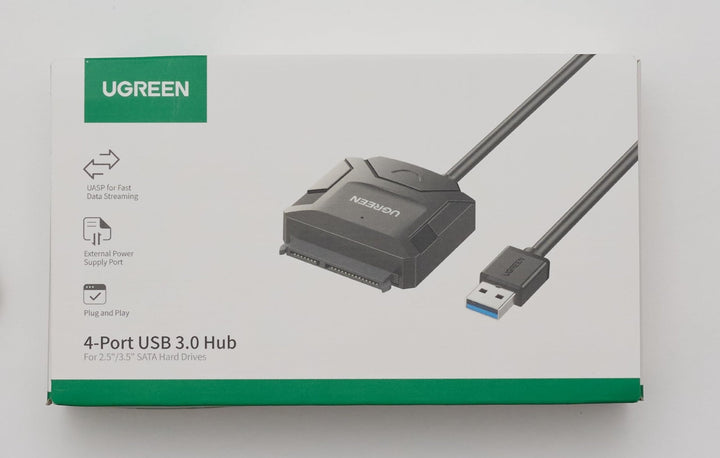 UGREEN USB 3.0 naar 2.5/3.5 Inch SATA Harde Schijf Adapter HDD SSD Ondersteuning UASP TRIM met Extra 12V 2A Voeding