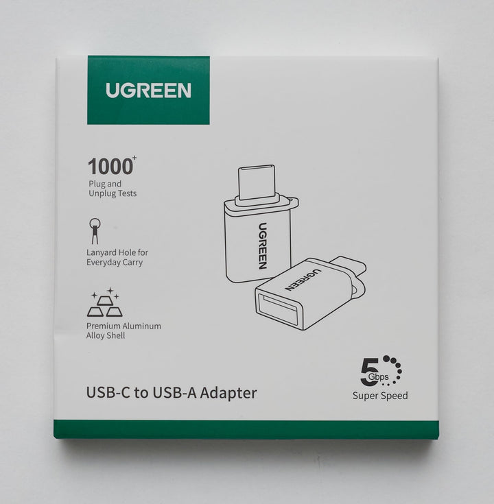 UGREEN USB 3.0 OTG Adapter USB C naar USB 3.0 A Adapter, 2 Stuks, Grijs.