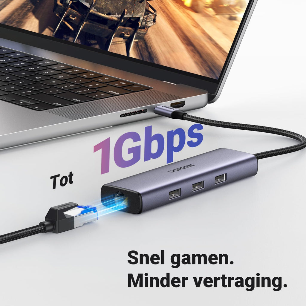 UGREEN USB C Docking Station met 4K HDMI, Ethernet, PD 100W, 3 USB A 3.0 USB C Hub 5Gbps