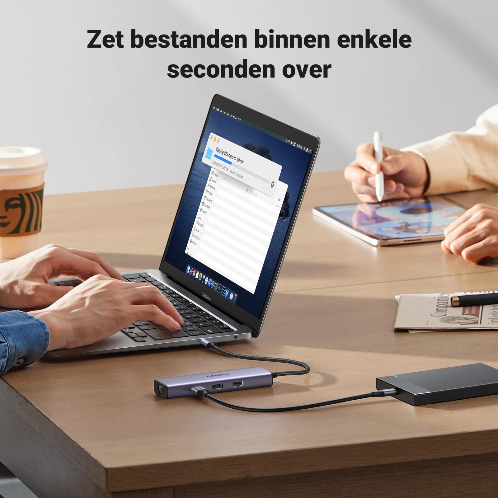 UGREEN USB C Docking Station met 4K HDMI, Ethernet, PD 100W, 3 USB A 3.0 USB C Hub 5Gbps