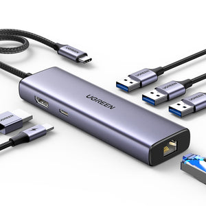 UGREEN USB C Docking Station met 4K HDMI, Ethernet, PD 100W, 3 USB A 3.0 USB C Hub 5Gbps