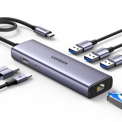 UGREEN Revodok 1061 USB-C Hub 6-in-1 (100W PD, HDMI 4K@30Hz)