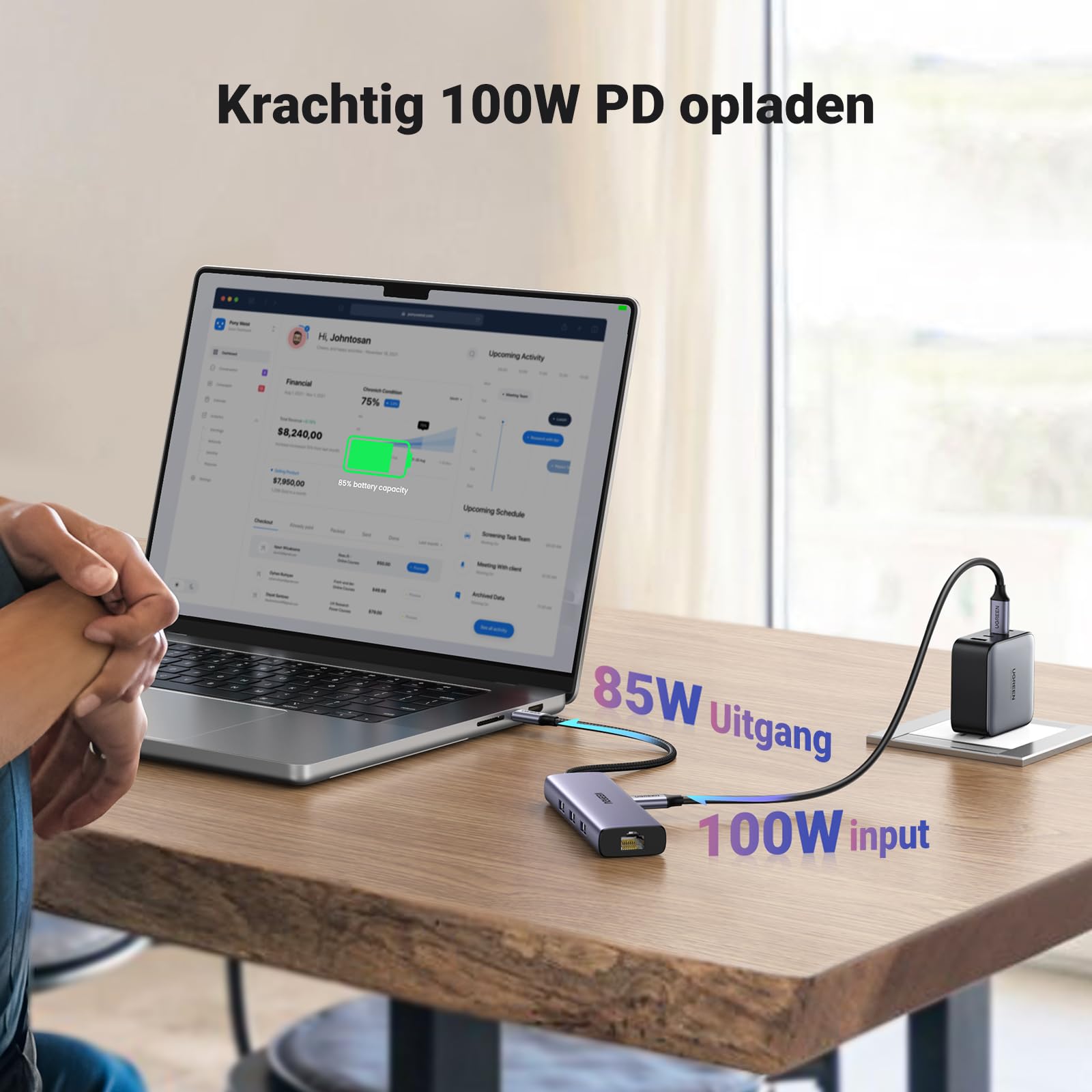 UGREEN USB C Docking Station met 4K HDMI, Ethernet, PD 100W, 3 USB A 3.0 USB C Hub 5Gbps