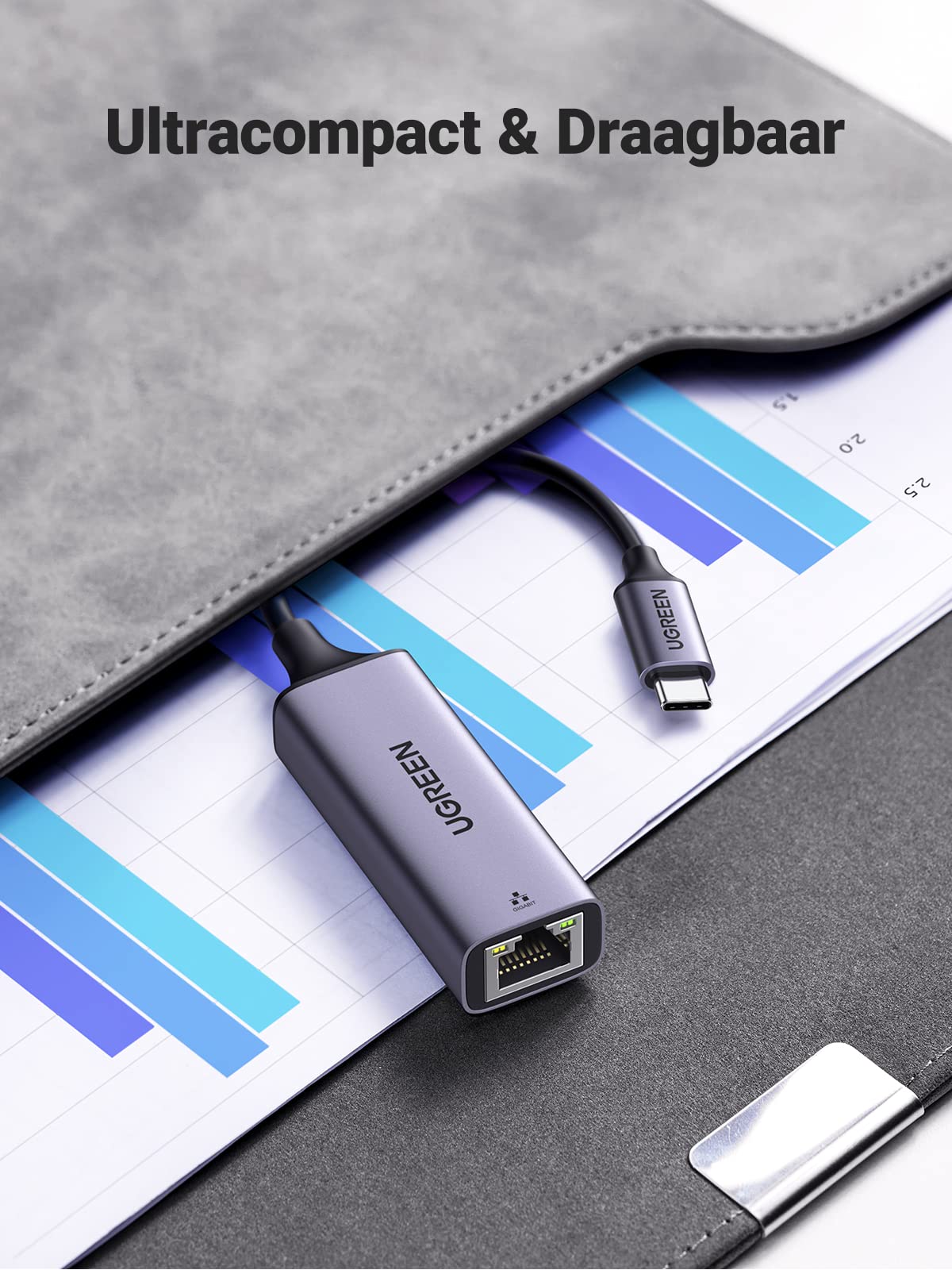 UGREEN USB C Ethernet Adapter USB Lan RJ45 1000Mbps Gigabit Netwerk Adapter Geschikt